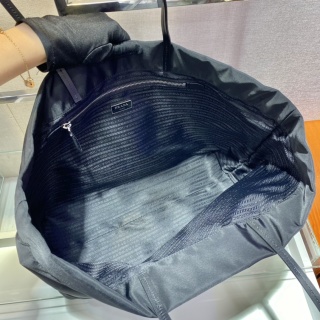 Prada - Re-Nylon - Re-Nylon and Saffiano Leather Tote Bag - Image 7
