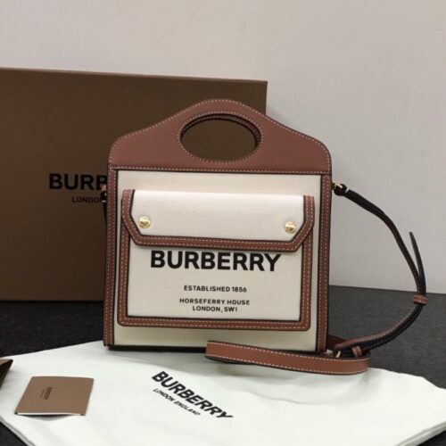 Burberry - Horseferry - Mini Horseferry Canvas and Leather Tote Bag