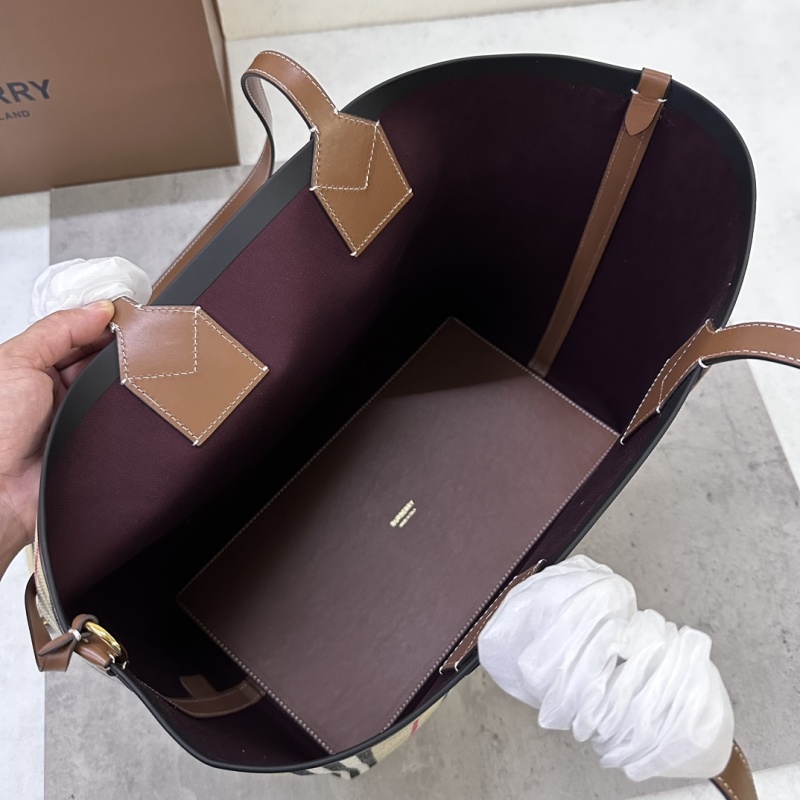 Burberry - Check - Medium Check Canvas Tote Bag - Image 8