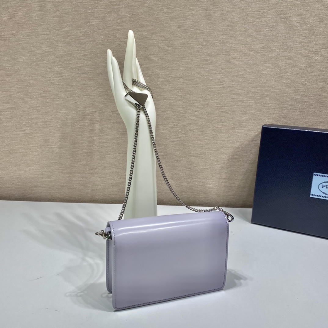 Prada - Brushed Leather - Brushed Leather Shoulder Bag - Image 5