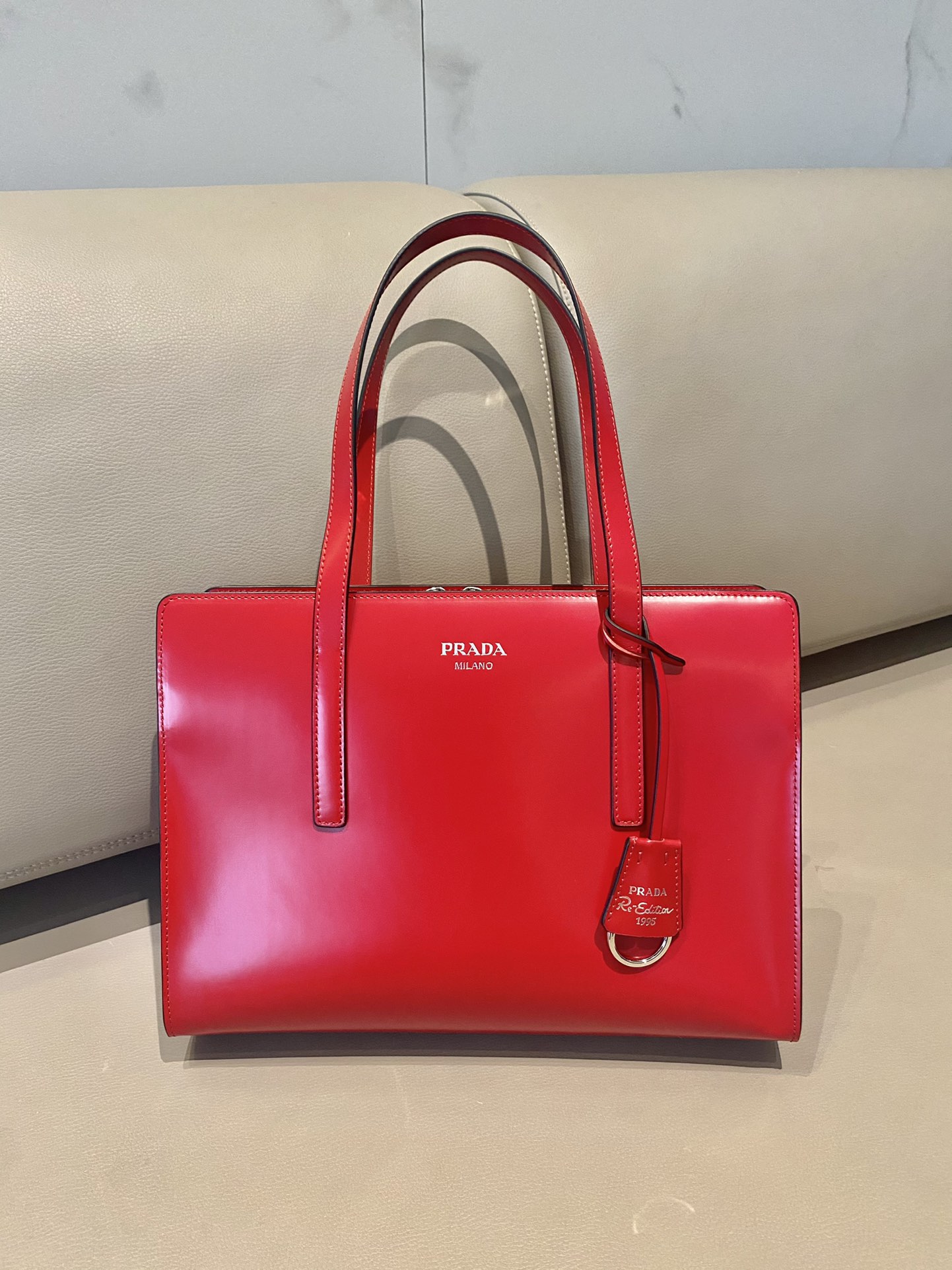 Prada - Re-Edition 1995 - Re-Edition 1995 Brushed Leather Medium Handbag - Image 3