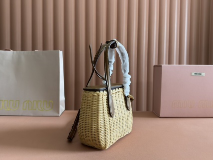 Miu Miu - Wicker - Basket Bag - Image 3