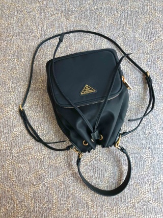 Prada - Duet - Nylon Prada Duet Bucket Shoulder Bag - Image 5