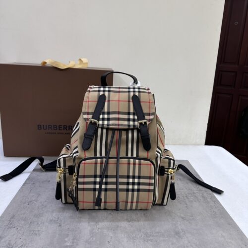 Burberry - Check - Medium Check Leather Backpack