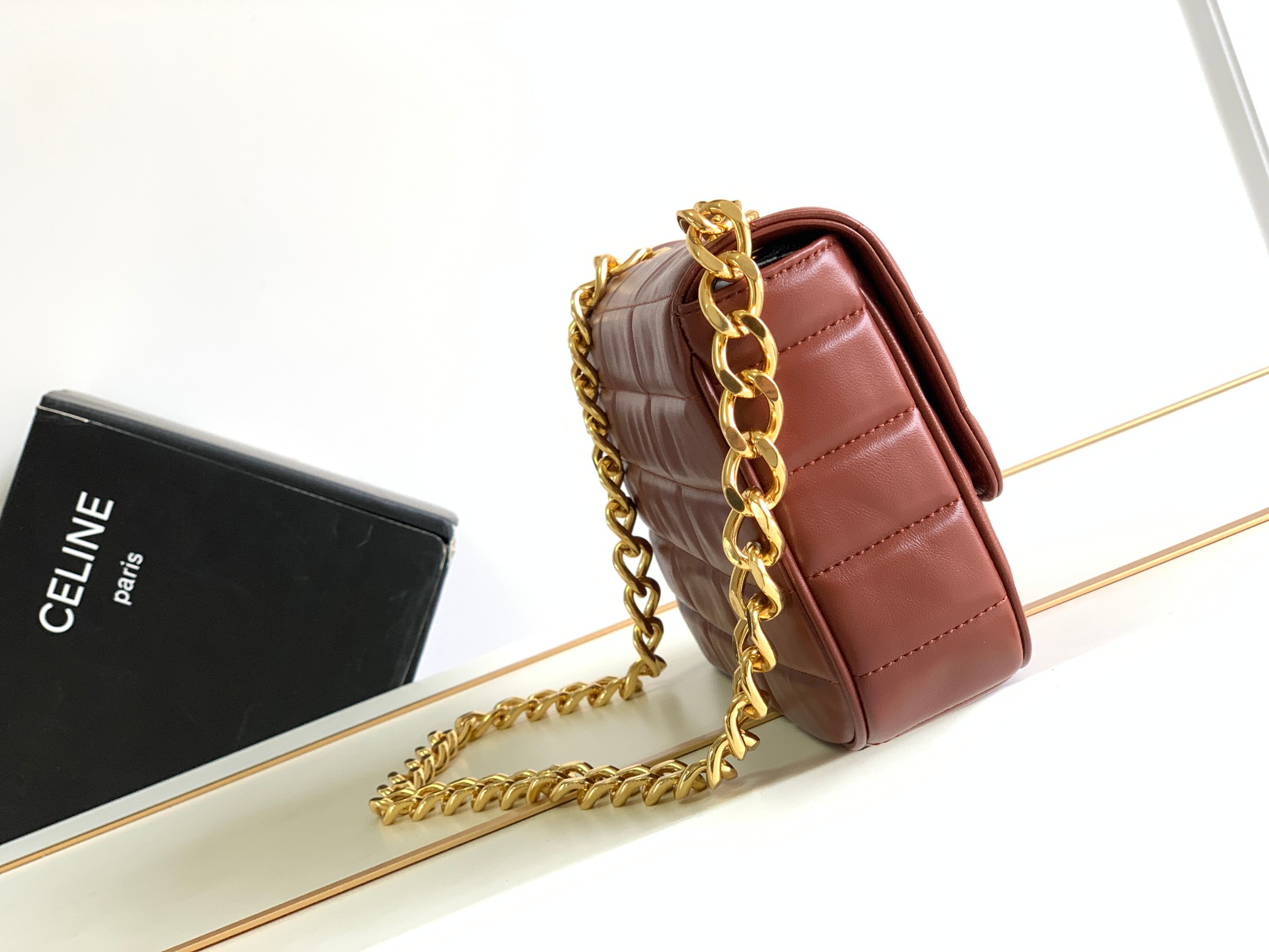 Celine - Matelassé Monochrome - Shoulder Bag - Image 2