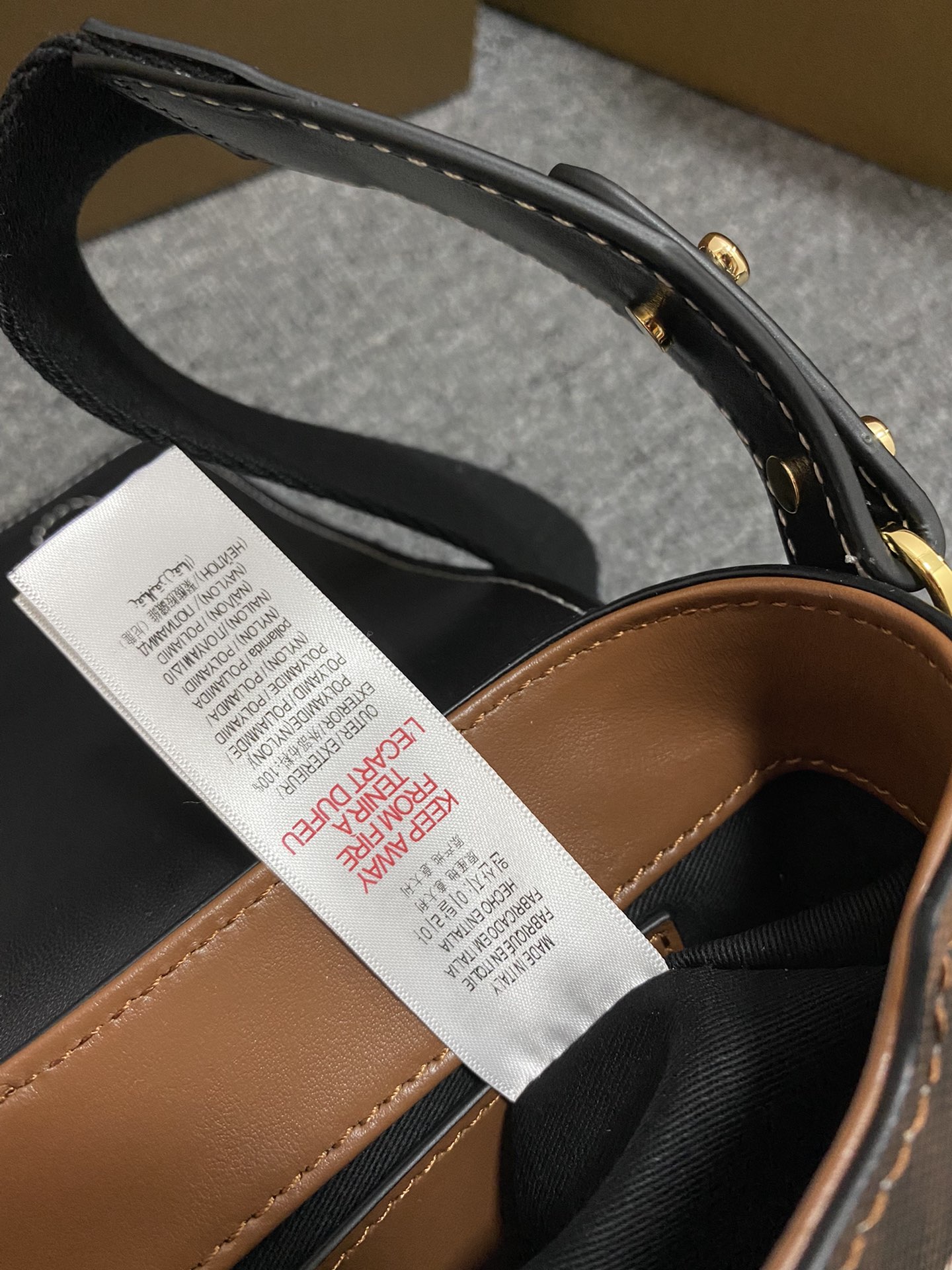 Burberry - Check - Check Leather Crossbody Bag - Image 6