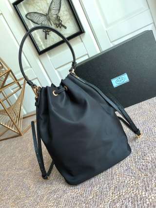 Prada - Duet - Nylon Prada Duet Bucket Shoulder Bag - Image 4