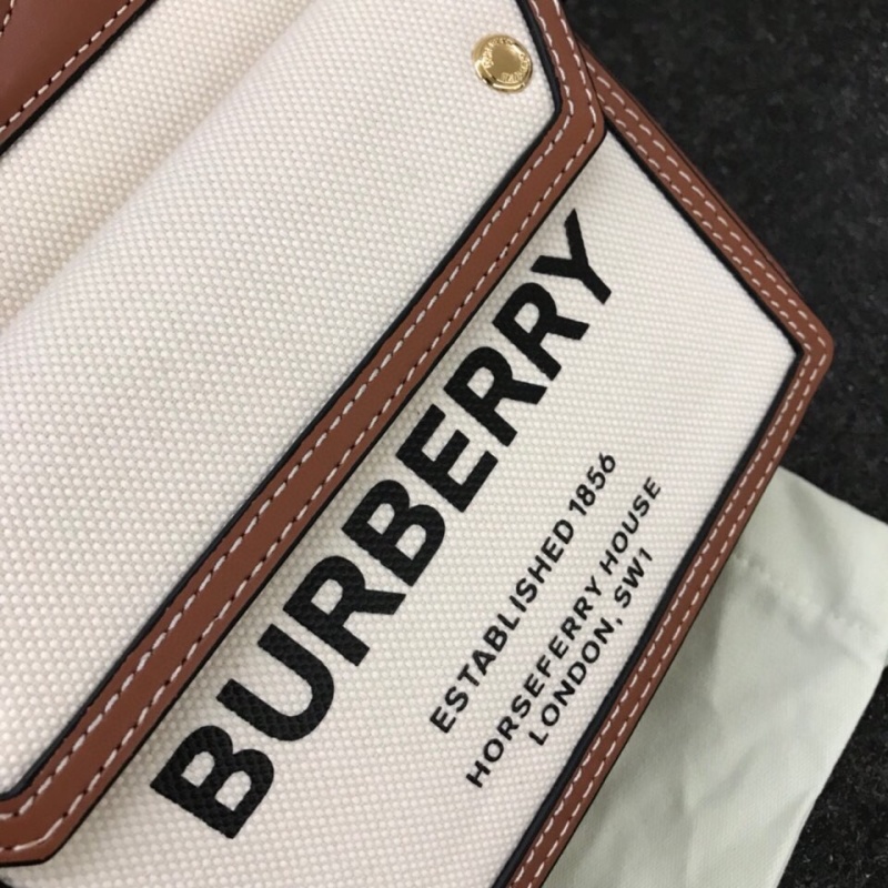 Burberry - Horseferry - Mini Horseferry Canvas and Leather Tote Bag - Image 7