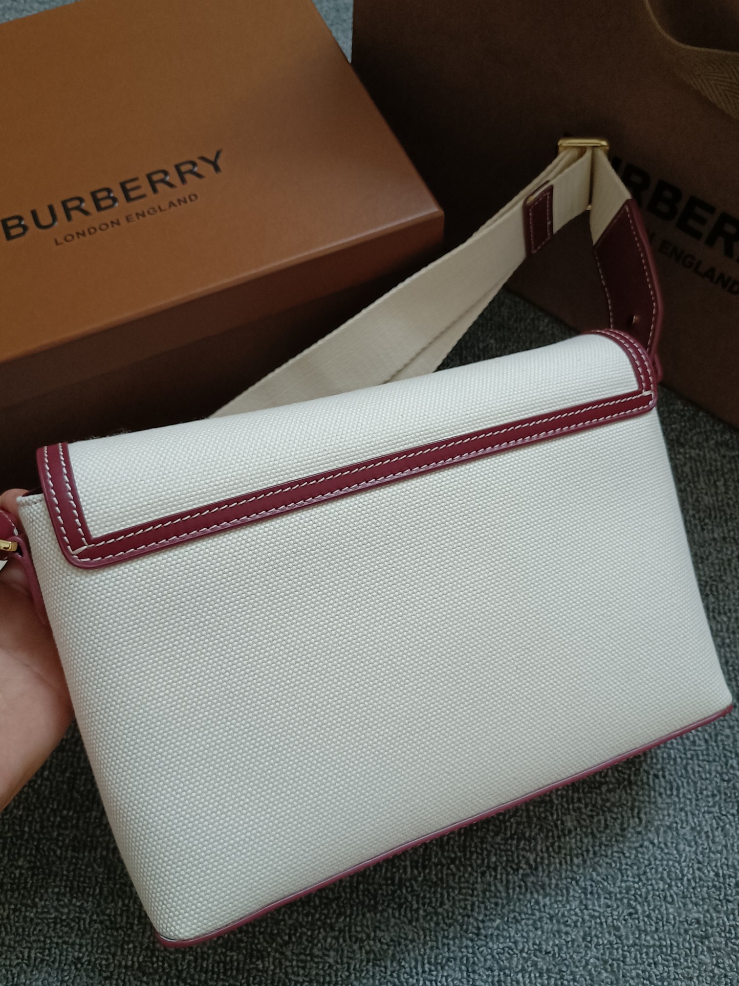 Burberry - Check - Check Leather Backpack - Image 3