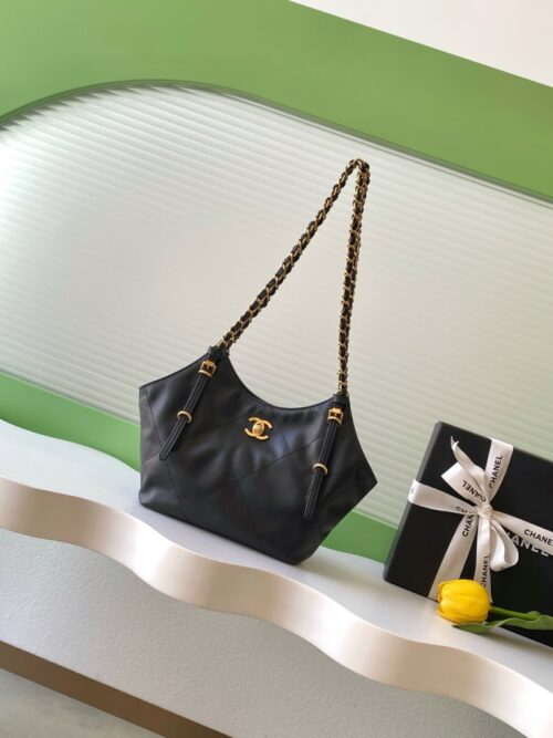 Chanel - Check - Mini Check Leather Chain Tote Bag