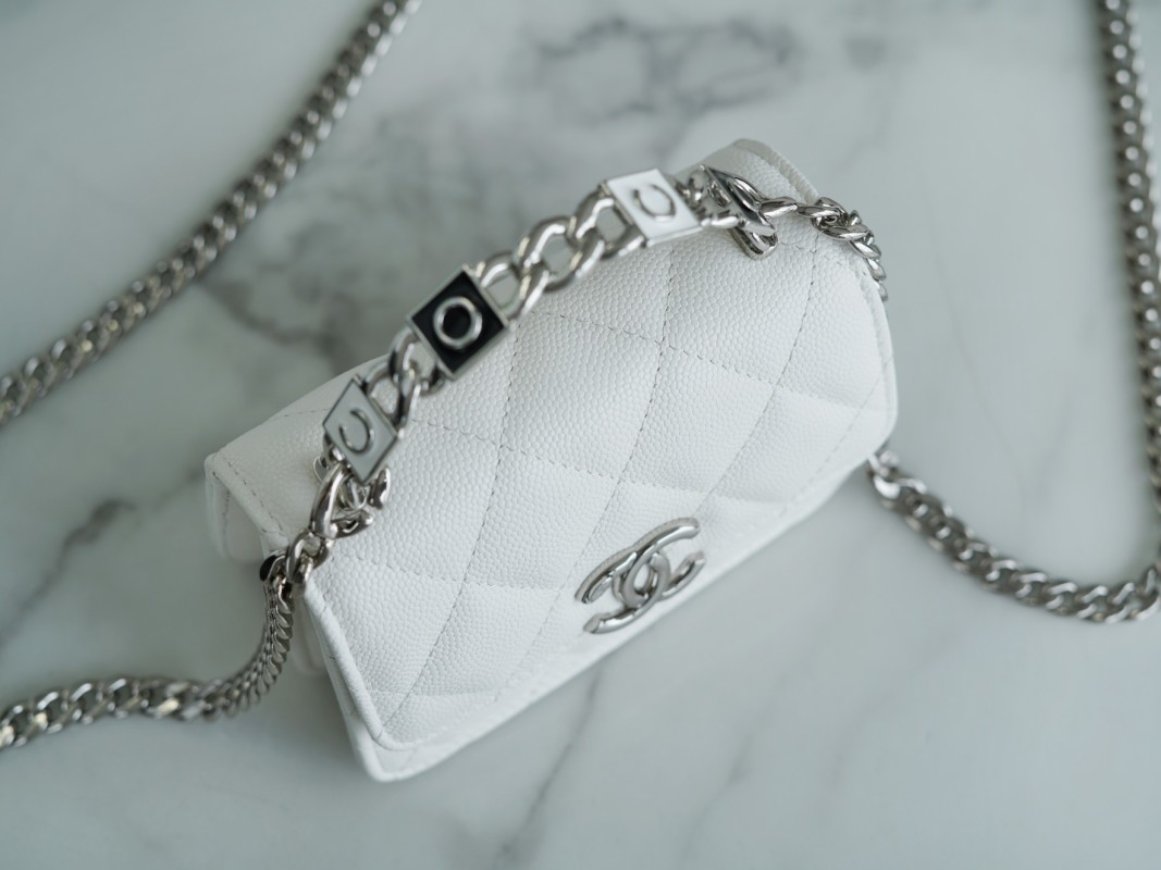 Chanel - CHANEL 22 - CHANEL 22 Leather Top Handle Chain Crossbody Bag - Image 8