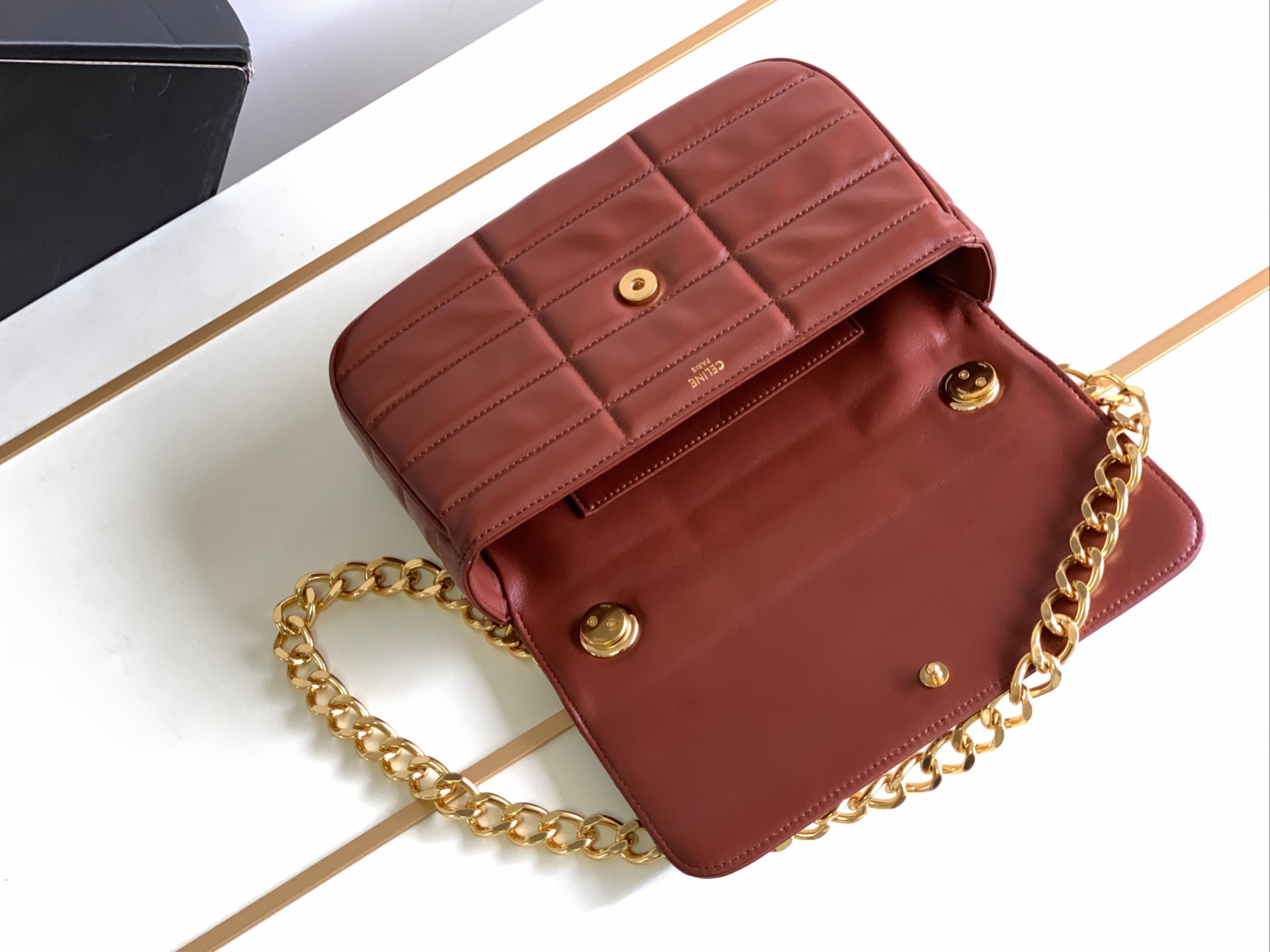 Celine - Matelassé Monochrome - Shoulder Bag - Image 6