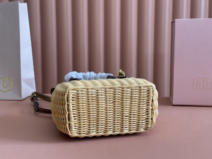 Miu Miu - Wicker - Basket Bag - Image 4