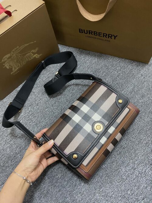 Burberry - Check - Check Leather Crossbody Bag