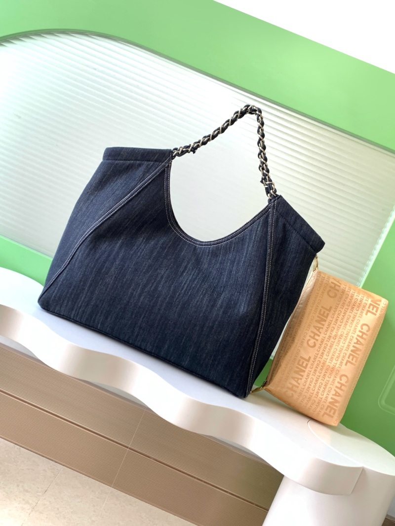 Chanel - Denim - Large Chain Tote Bag - Image 3