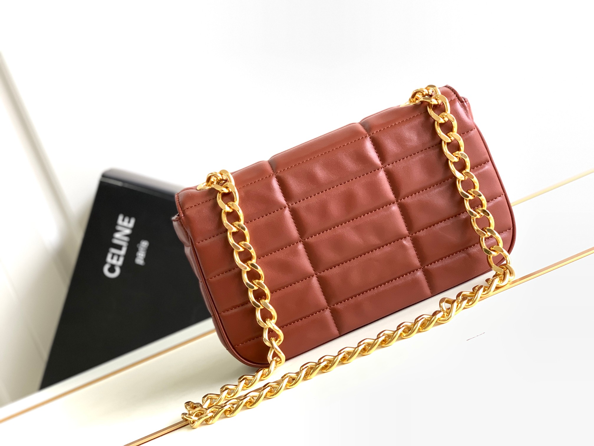 Celine - Matelassé Monochrome - Shoulder Bag - Image 3