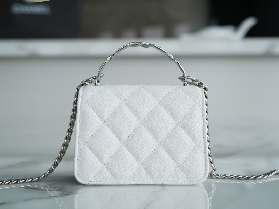 Chanel - CHANEL 22 - CHANEL 22 Leather Top Handle Chain Crossbody Bag - Image 7