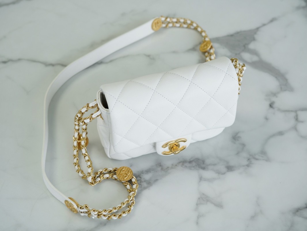 Chanel - CHANEL 22 - CHANEL 22 Leather Chain Box Bag - Image 6
