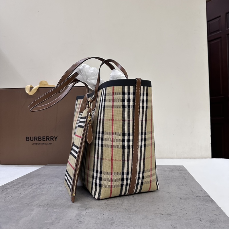 Burberry - Check - Medium Check Canvas Tote Bag - Image 3