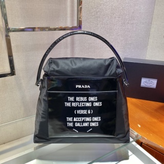 Prada - Signaux - Signaux Nylon and Leather Hobo Bag - Image 4