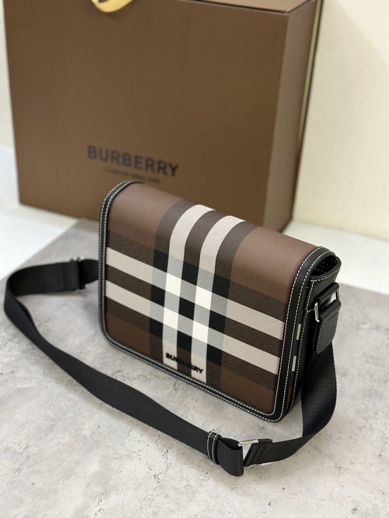 Burberry - Check - Check Leather Messenger Bag - Image 3