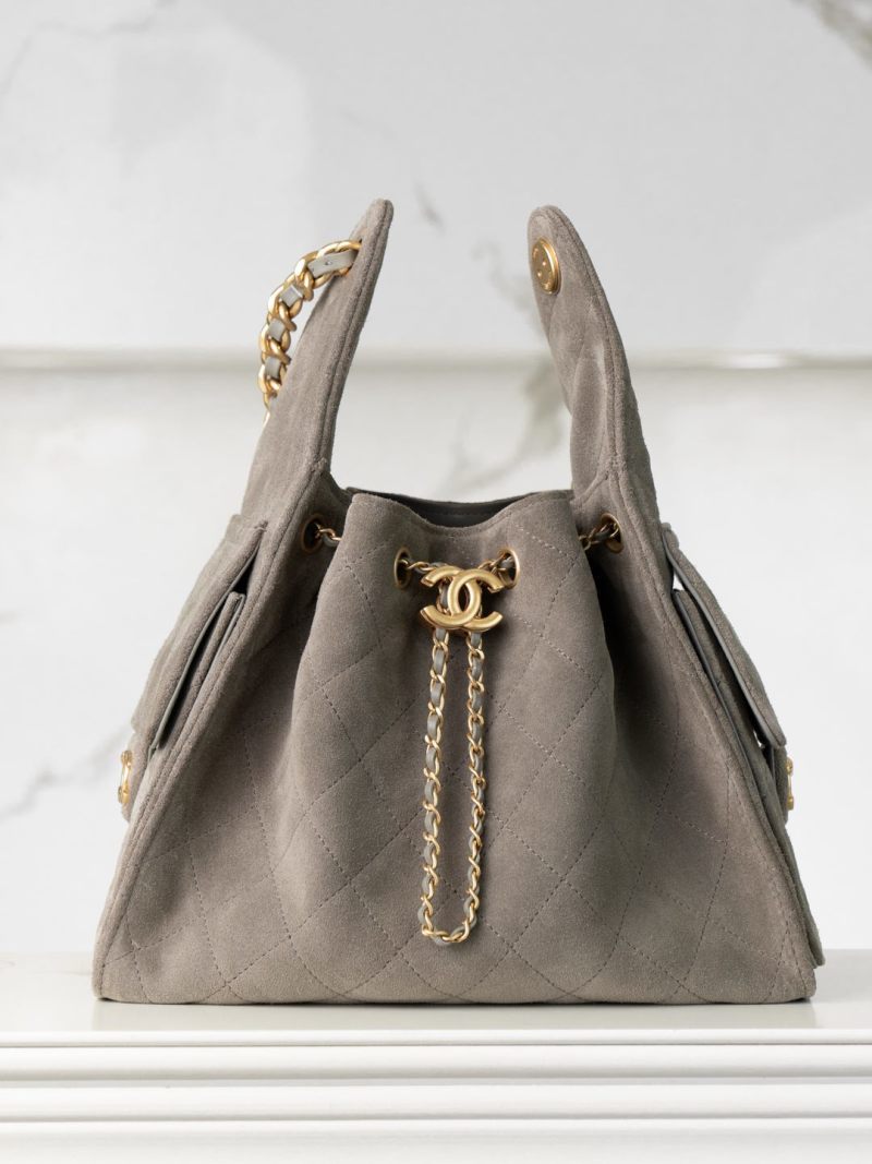 Chanel - Suede - Small Drawstring Bucket Bag - Image 2