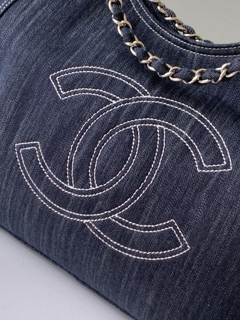 Chanel - Denim - Large Chain Tote Bag - Image 4