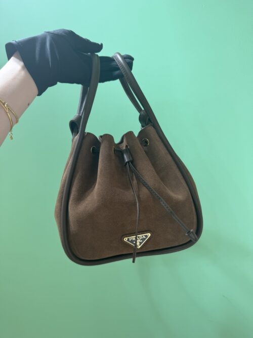 Prada - Suede Bucket Bag 1BE087