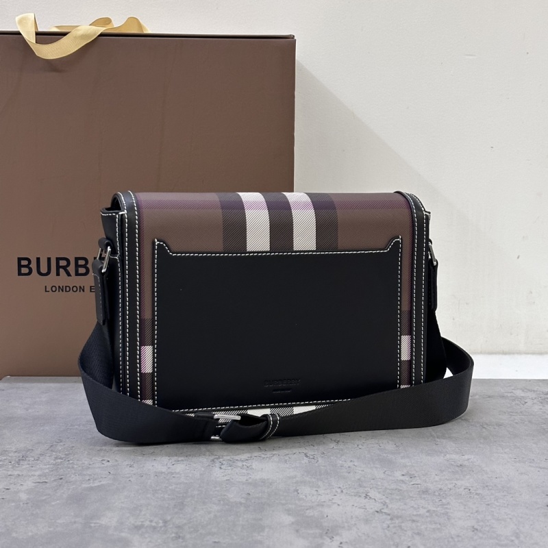 Burberry - Check - Check Leather Messenger Bag - Image 5